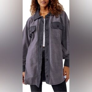 Free People We the Free Ruby Fleece Shirt‎ Jacket in Incense xs